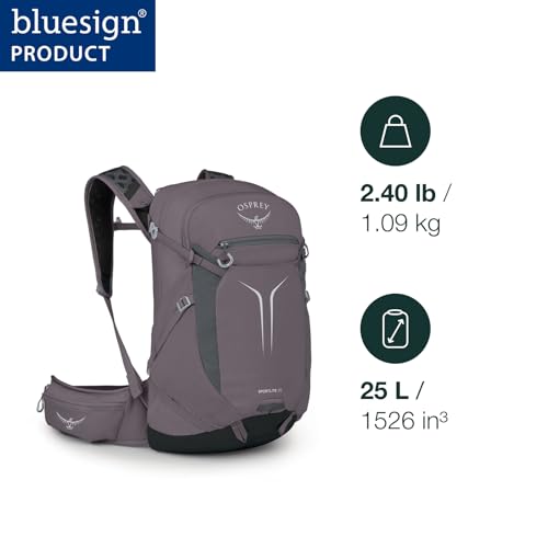 Image of Osprey Sportlite 25L Lightweight Hiking Backpack for Men and Women - Everyday Hiking Bag - Travel Daypack, Raven Black, Extended Fit