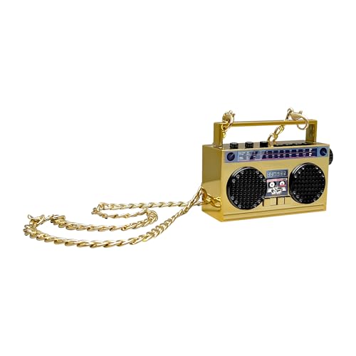 Portable Bluetooth Speakers, Retro Speakers Bluetooth Wireless Wearable Mini Bluetooth Boombox with 27” Neck Chain, FM Radio, On-Board Buttons, Dual 3W Peak Power Bluetooth Speaker for Home & Travel