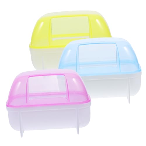 PERSELOSO 3個 ペット 入浴 洗面器 ハウス ジャービル 小型 ハムスター チュー