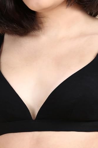 Image of &Circus PureSoft True Fit Triangle Non Padded Bra for Women | Deep Neck Plunge Bra for Women | Triangle Low Coverage Bra