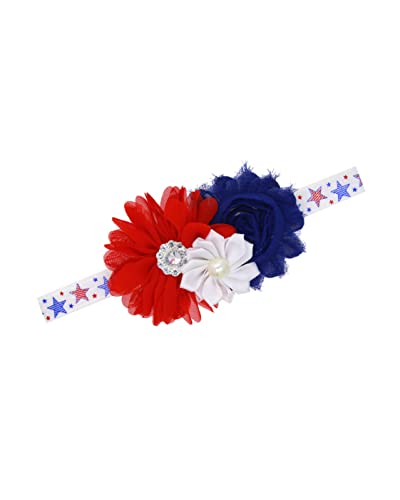 BBTDIN Patriotic Flower Baby Headband 4th of July Flower Hair Band Baby Flag Headwear JHN45 (A3)