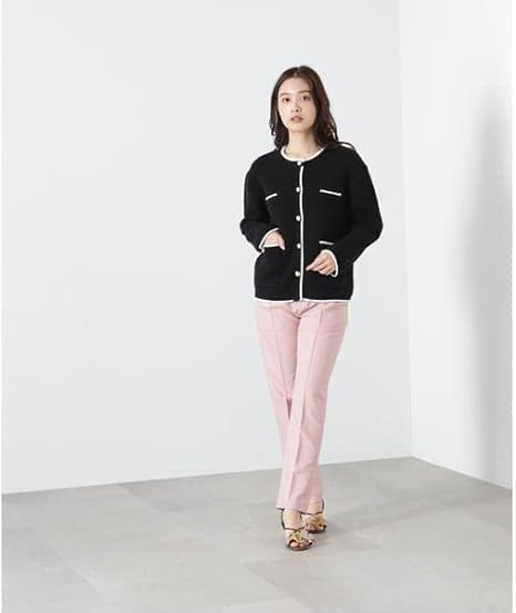 完売品【JILLbyJILLSTUART】美品！バイカラーツイードカーデ JILL by JILL STUART（ジルバイジルスチュアート）の「◇バイ