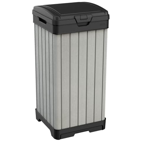 Keter 235916 Cubo de Basura de Jardín con Diseño Elegante y Bandeja Extraíble Cover