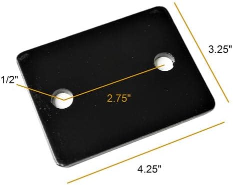 Gripon (Pack of 2) Bolt On Clevis Mount - Accepts 1/2in Shackle (Mount with Backer Plate and 1/2in Shackle (Black))