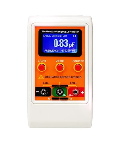 Medidor de puente LCR de rango automático, LCD, recargable, medidor de capacitancia e inductancia digital, rango amplio, 100 h, 100 mF, 20 MR, recargable, M4070,Pruebas confiables