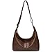 Purses for Women Hobo Bag Soft Vegan Leather Shoulder Bag Slouchy Crossbody Handbag Trendy Ladies Fashion Purse, Dark Brown
