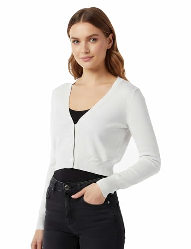 Image of Allsense Women's Cropped Bolero Shrug Cardigan | 3 /4 Sleeve, Button Down, Lightweight Knit Sweater