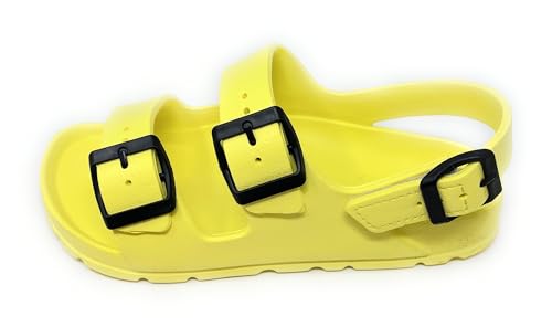 JEFFRICO Boys Comfort Double Buckle Sandals Kids Adjustable Back Strap EVA Water Sandals Slides4
