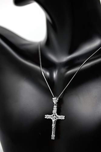 Sterling Silver INRI Crucifix Jesus on the Cross Pendant Necklace4