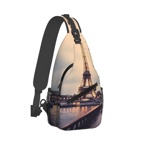 Bolso de Pecho Cruzado Deportivo Negro para Hombre y Mujer miniatura 2