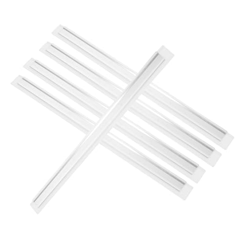 HEALEEP 6pcs Aluminum Alloy Replacement Squeegee Blades for Glass Shower Door and Car Windshield Cleaning Silicone Rubber for Optimal Water Removal and Easy Installation