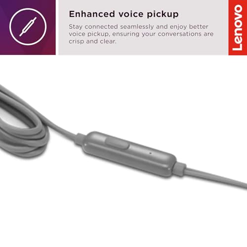 ?uchawki Douszne Z Mikrofonem Lenovo 300 Gxd1j77353 Usb c Szare - vue 9
