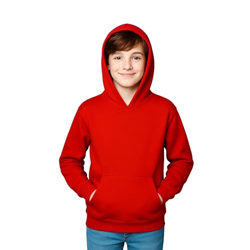 Sudaderas negras para niños, sudaderas lisas para niños y niñas, regalo de cumpleaños de invierno para ella, linda sudadera con capucha, hecha de cómodo material de polialgodón