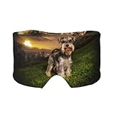 schnauzer tramonto cani animali domestici montagne schnauzer,mascherina per occhi che blocca la luce, copriocchi e paraorecchie per dormire