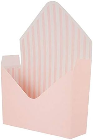 LQNB 12 Pcs Envelope Fold Flower Box Paper Floral Wrapping Party Wedding Gift Boxes-Pink
