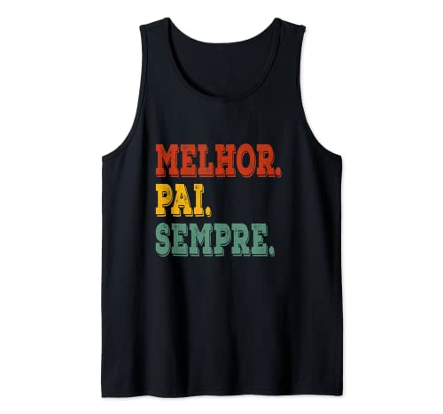 Homem melhor pai sempre - dia dois países para pai português t-shirt sem mangas, Preto, S