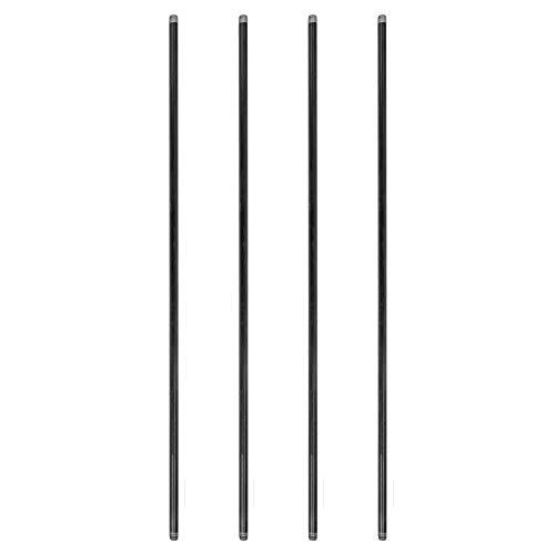 PIPE DÉCOR 1/2” x 48” Malleable Cast Iron Pipe Nipple, Pre Cut Connectors, Industrial Steel Grey Fits Standard Half Inch Black Threaded Pipes Nipples and Fittings, Build Vintage DIY Furniture, 4 Pack