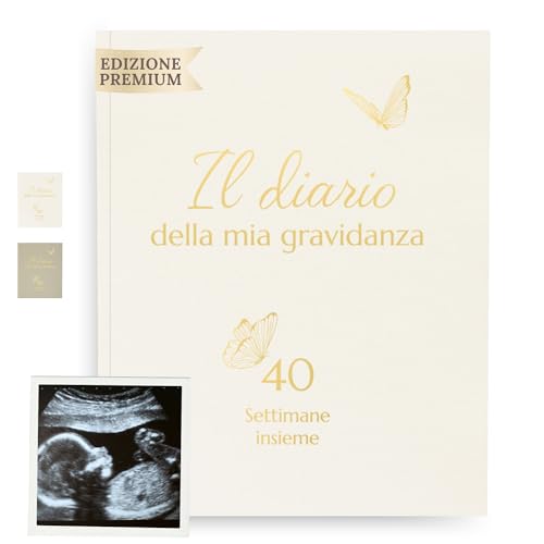 HuBorns - Diario della Gravidanza per Immortalare Ogni Momento Settimanalmente. Diario Gravidanza per Mamma con Spazio per Foto ed Ecografie, Libro Gravidanza per Mamma per Organizzare il Parto