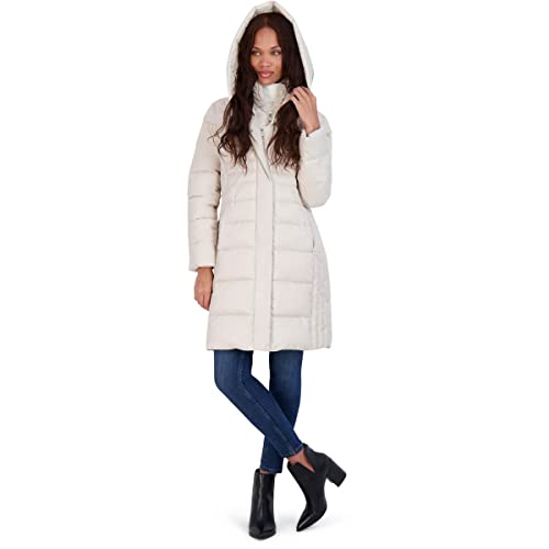 Tahari Casey Fitted Puffer Coat for Women-Quilted Winter Coat with Bib - Image 6