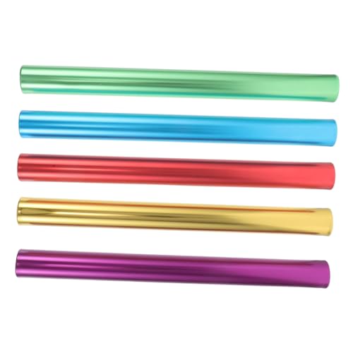 ledmomo 5個 ランニング リレー バトン フィールド レース バトン アルミ リレー スティック スクール アルミ レース スティッ