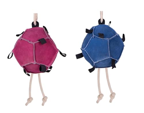 NETPROSHOP Pferde Spielball blau oder pink zum Aufhängen, 1 Stück, Durchmesser ca. 22 cm, Groesse:One Size, Farbe:Blau