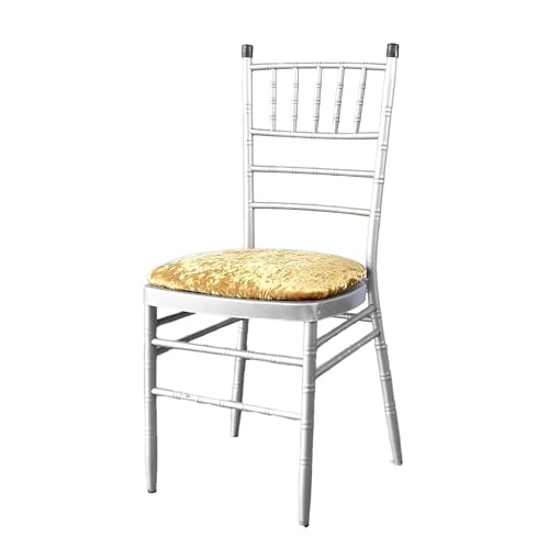 Trimming Shop Velvet Dining Chair Covers Stretchable Spandex High Back Dining Chair Slipcovers Removable & Washable Seat Protector for Dining Room, Living Room Wedding, Hotel & Banquet, Gold, 1pc