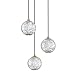 Kuzco Lighting MP321203NB Marni - 13.88 Inch 13W 1 LED Pendant, Natural Brass Finish with Clear Ribbed Acrylic Glass