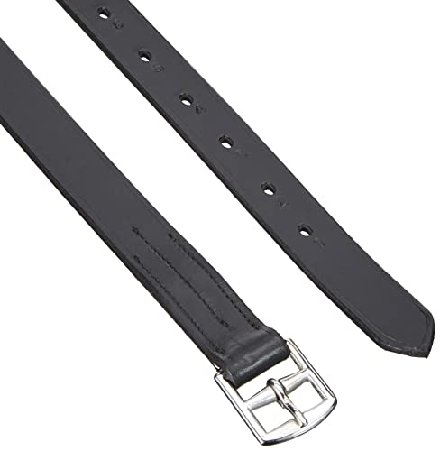 Foto von Covalliero Steigbügelriemen, schwarz, 130cm, 25mm, Leder, Pferd, verstellbar