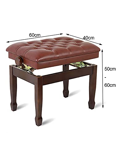 TEmkin Tabouret de Piano en Cuir Souple réglable – Banc de Piano Musical, avec Construction en Bois Dur Massif, 60 x 40 x 50-60 cm, Convient pour Une Seule Personne - Les Beatles, Paul McCartney, John Lennon, RIngo Starr, George Harrison TEmkin Tabouret de Piano en Cuir Souple réglable – Banc de Piano Musical, avec Construction en Bois Dur Massif, 60 x 40 x 50-60 cm, Convient pour Une Seule Personne – Image 8