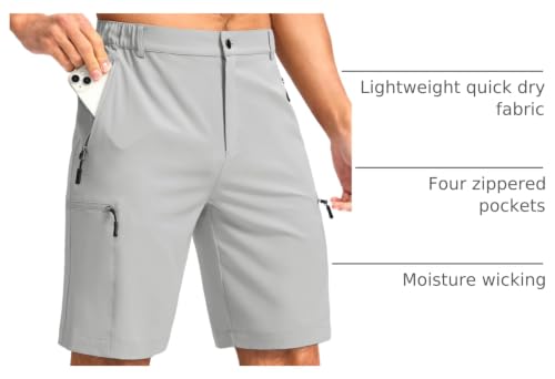 Image of G Gradual Men's Hiking Cargo Shorts 9 inch Quick Dry Lightweight with 4 Pockets