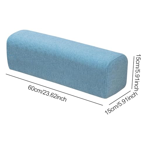 Coussin d'appuie-bras rectangulaire bleu clair en mousse haute densité - 4