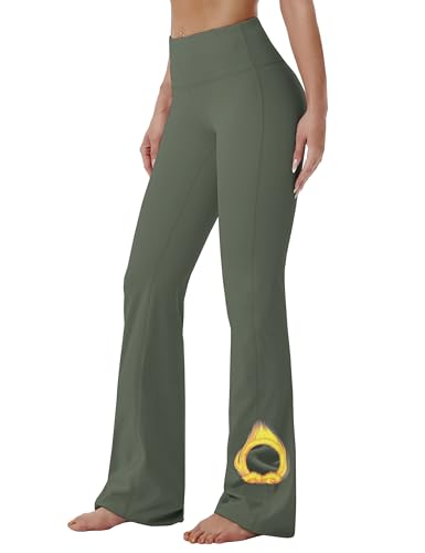 Image of BUBBLELIME 29 inch /31 inch /33 inch /35 inch /37 inch 3 Styles Women's High Waist Bootcut Yoga Pants Basic /Side Pockets Tummy Control Workout Flared