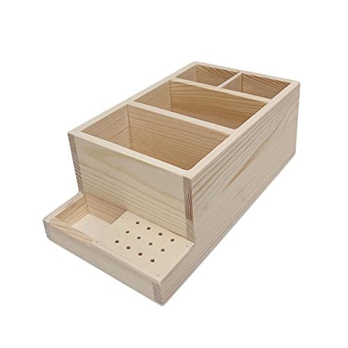 Caja de exhibición de madera para máquina y accesorios de uñas miniatura 4