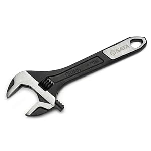 SATA 6in Wide Jaw Heavy Duty Compact Hand Tool Adjustable Wrench