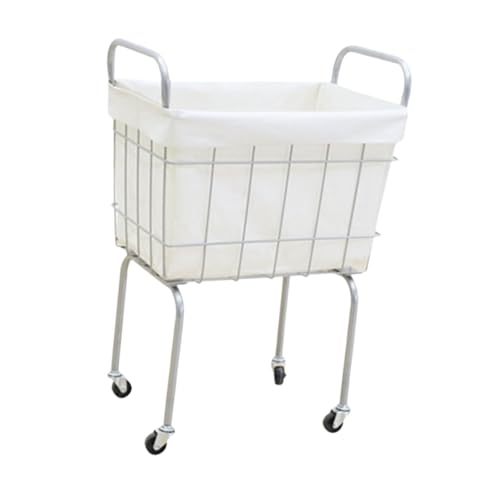 Wheeled Laundry Cart Rolling Laundry Hamper for Camping Living Room Bathroom Single Layer