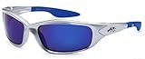 Kids K20 Sunglasses UV400 Rated Ages 3-10 (Silver Blue, Black)