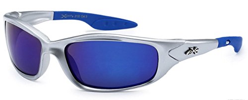 Kids K20 Sunglasses UV400 Rated Ages 3-10 (Silver Blue, Black)
