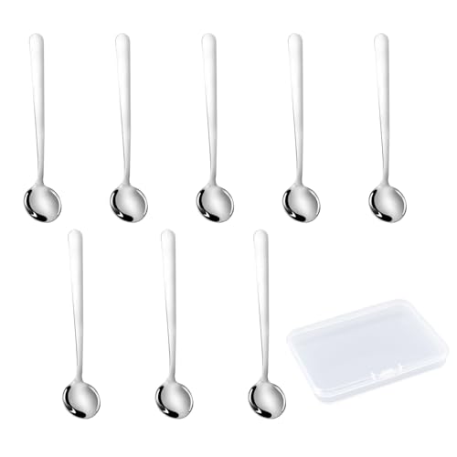 8-teiliges Set kleine Löffel – Espresso-Löffel Klein, geeignet für Gewürzdosen,Tee, Kaffee & Gebäck, Mit Wiederverwendbaren...