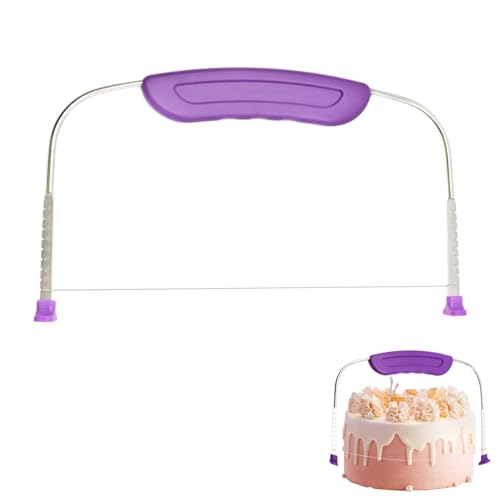 Cake Cutter, Cake Leveller, Cake Slicer, Cake Leveller Cutter, Professional Stainless Steel Cake Leveller Slicer Adjustable Wire Slicer Cutter, Ideal Kitchen Baking Tools for Cake Cutting,Purple