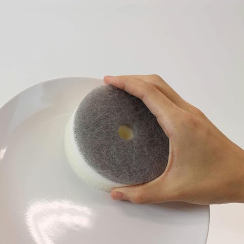 Image of Multipurpose Round Sponge with Wall Hook, Made in Japan, Navy