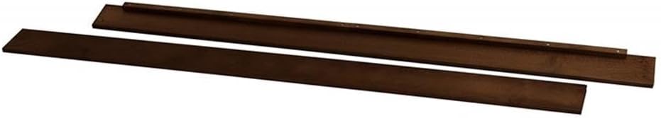 Pemberly Row Twin-Full Size Bed Conversion Rails, 74.5 in Sustainable Wood, Ebony Finish, ASTM Compliant, Lead and Phthalate Safe, for Crib to Bed Transition, Baby or Kids Room Furniture
