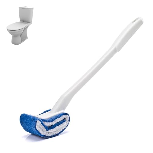 Cepillo para Inodoro Cyrank, Limpieza Profunda, Cerdas Suaves, Mango Largo, Portátil, Ideal para Baño