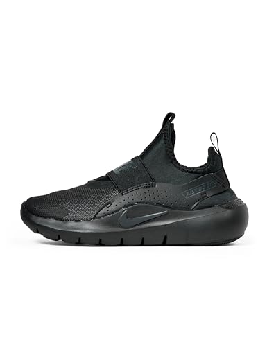 Nike Flex Runner 4 Sneaker, Black/Black/Anthracite, 3 US Unisex Little Kid