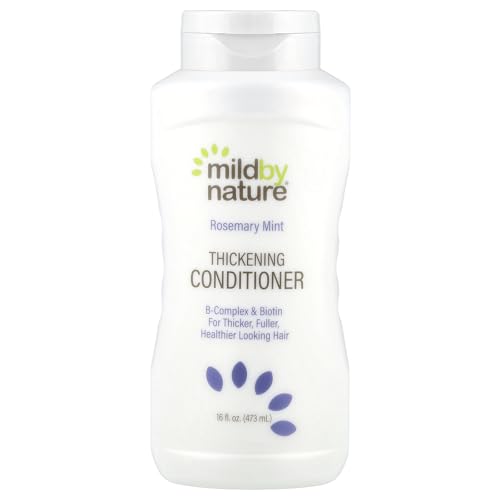 MILD BY NATURE Hair Thickening Conditioner, B-Complex, Biotin & Panthenol, pH Balanced, For Thicker, Fuller, Healthier Looking Hair, Cruelty-Free, Rosemary Mint, 16 fl oz (473 ml image 5