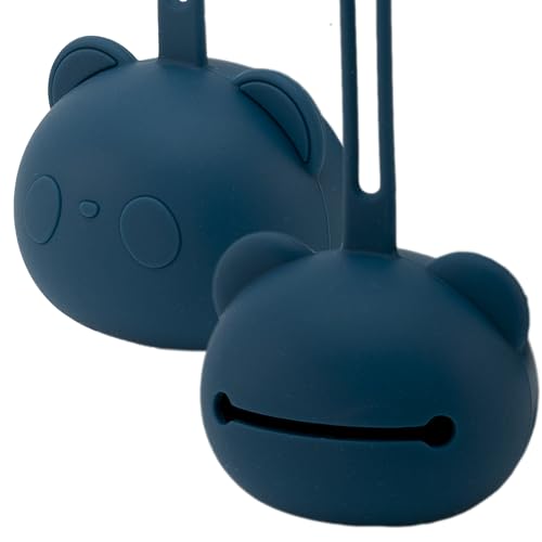 Portachupetes para Bebe, Caja de Chupete de Silicona, Estuche para Guardar Chupete, Guardachupetes, Bolsa para chupetes , Funda para chupetes, Sin BPA, Silicona, Unisex, Azul