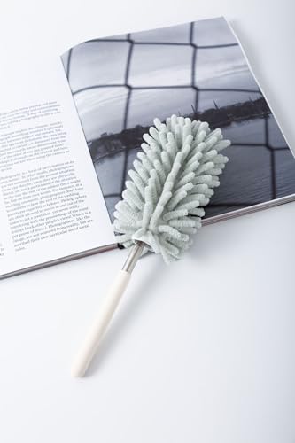 Image of Microfiber Reusable Duster for Cleaning, Hand Washable Dusters with 2pcs Replaceable Microfiber Head, Extendable Pole, Detachable Cleaning Supplies for Office and Family