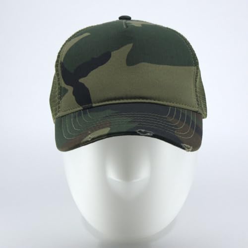 Image of The Vintage Year High Crown Foam Mesh Camouflage Trucker Hat Baseball Cap