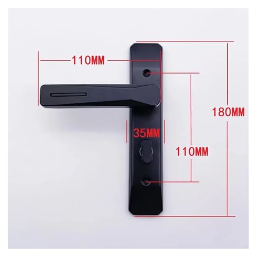 Serrure à poignée de sécurité sans clé métal durable 35mm pour porte - 7