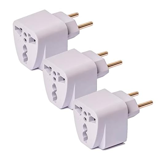 Kit com 03 Adaptadores Tomada Benjamim T Universal Padrão Europeu Uk Para Brasil 10a Até 250v - Bivolt 110V/220V - CompleteStore®