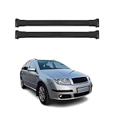 Barres de Toit transversales Compatible avec Skoda Fabia 1999-2007 Aluminium Noir